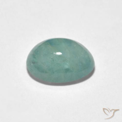 Grandidierita Azul verdoso pálido natural de 1.82 ct, Ovalada, Translúcido