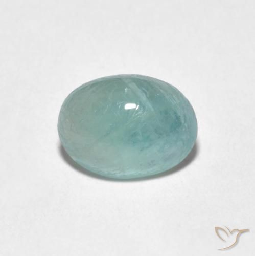 1.50ct Natural Espuma de mar pálido Grandidierita, Ovalada, Translúcido