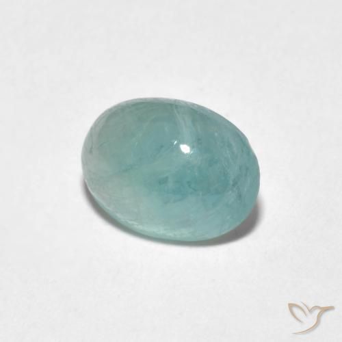 Grandidierita Espuma de mar pálido natural de 1.50 ct, Ovalada, Translúcido