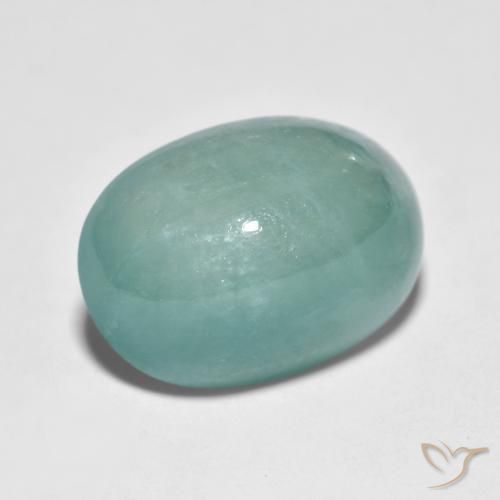 Grandidierita Azul verde medio natural de 8.92 ct, Ovalada, Translúcido