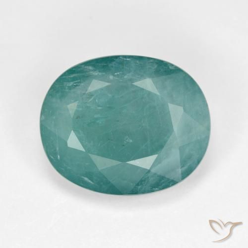 Grandidierita verde azul oscuro-medio natural de 6,50 ct, corte óvalo, translúcido