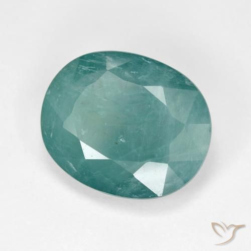 Grandidierita verde azul oscuro-medio natural de 6,50 ct, corte óvalo, translúcido