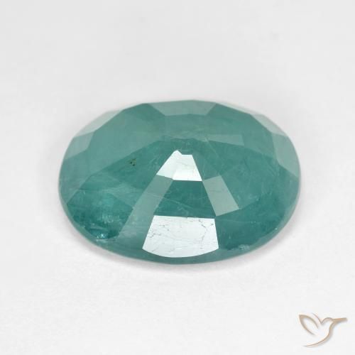 Grandidierita verde azul oscuro-medio natural de 6,50 ct, corte óvalo, translúcido