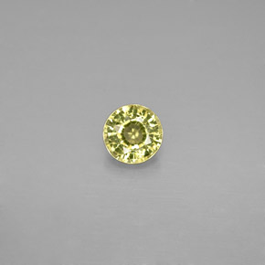 Granate grosularia amarillo natural de 0,50 ct, corte redondo, VVS-VS