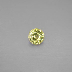 Granate grosularia amarillo natural de 0,50 ct, corte redondo, VVS-VS