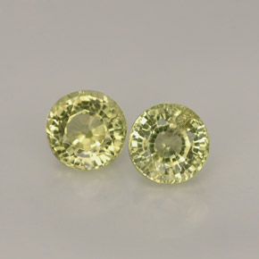 Gemas de granate grosularia verde natural de  ct, corte redondo, VVS-VS