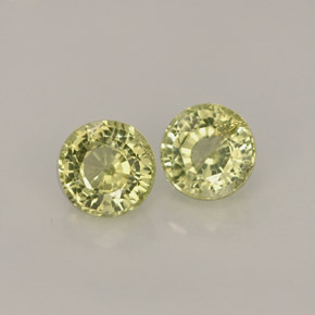 Gemas de granate grosularia verde natural de  ct, corte redondo, VVS-VS