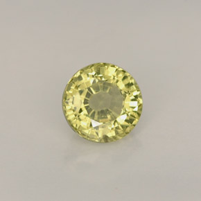 Granate grosularia amarillo natural de 0,56 ct, corte redondo, VVS-VS