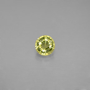 Granate grosularia amarillo natural de 0,64 ct, corte redondo, VVS-VS