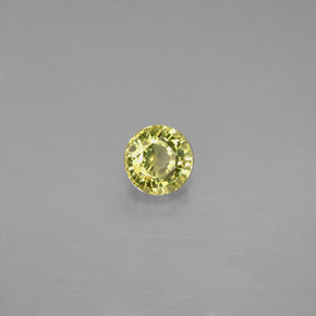Granate grosularia amarillo natural de 0,64 ct, corte redondo, VVS-VS