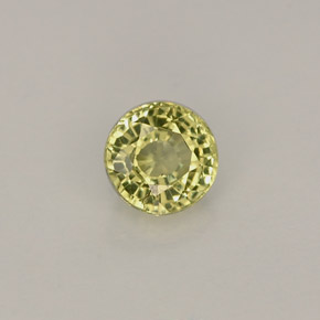 Granate grosularia verde natural de 0,46 ct, corte redondo, VVS-VS