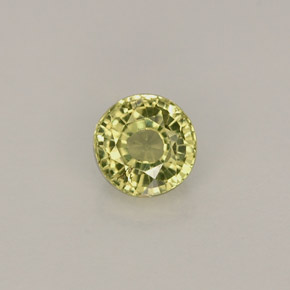 Granate grosularia verde natural de 0,46 ct, corte redondo, VVS-VS