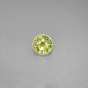 Granate grosularia verde natural de 0,59 ct, corte redondo, VVS-VS