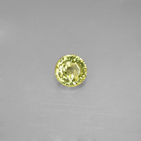 Granate grosularia verde natural de 0,59 ct, corte redondo, VVS-VS