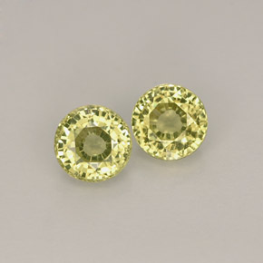 Gemas de granate grosularia verde natural de  ct, corte redondo, VVS-VS