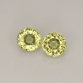 Gemas de granate grosularia verde natural de  ct, corte redondo, VVS-VS