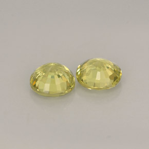 Gemas de granate grosularia amarillo natural de  ct, corte redondo, VS