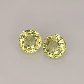 Gemas de granate grosularia verde natural de  ct, corte redondo, VS