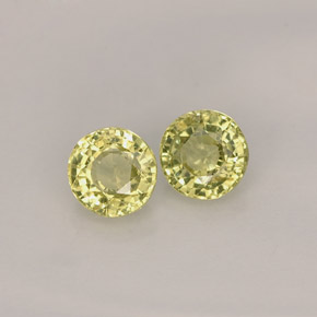 Gemas de granate grosularia verde natural de  ct, corte redondo, VS
