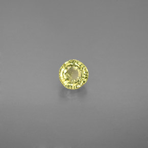 Granate grosularia amarillo natural de 0,58 ct, corte redondo, VS