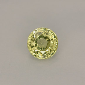 Granate grosularia amarillo natural de 0,50 ct, corte redondo, VS