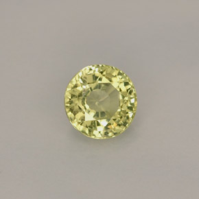 Granate grosularia amarillo natural de 0,50 ct, corte redondo, VS