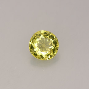 Granate grosularia amarillo natural de 0,59 ct, corte redondo, VS-SI