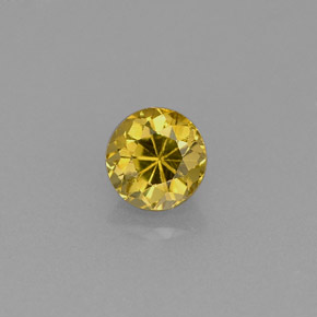Granate grosularia amarillo natural de 0,59 ct, corte redondo, VVS-VS