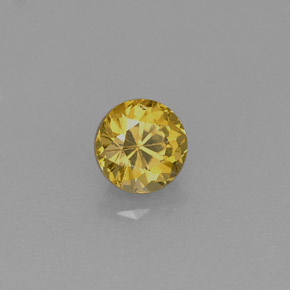 Granate grosularia amarillo natural de 0,59 ct, corte redondo, VVS-VS