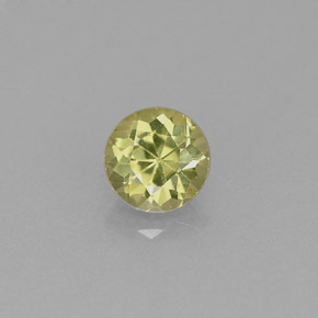 Granate grosularia amarillo natural de 0,61 ct, corte redondo, VVS-VS