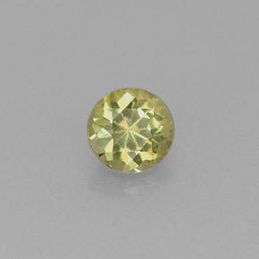 Granate grosularia amarillo natural de 0,61 ct, corte redondo, VVS-VS