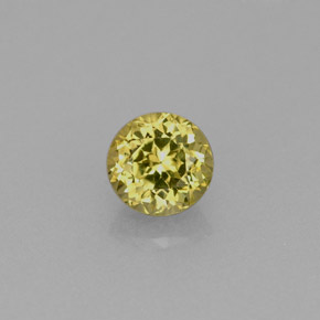 Granate grosularia amarillo natural de 0,65 ct, corte redondo, VVS-VS