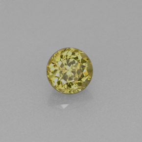 Granate grosularia amarillo natural de 0,65 ct, corte redondo, VVS-VS