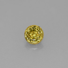 Granate grosularia amarillo natural de 0,63 ct, corte redondo, VVS-VS