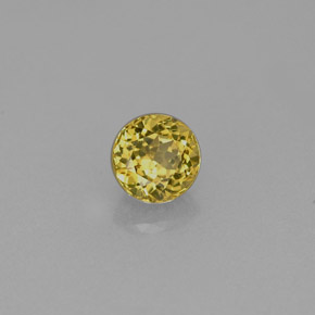 Granate grosularia amarillo natural de 0,63 ct, corte redondo, VVS-VS
