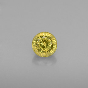 Granate grosularia amarillo natural de 0,54 ct, corte redondo, VS