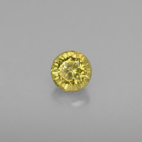 Granate grosularia amarillo natural de 0,54 ct, corte redondo, VS