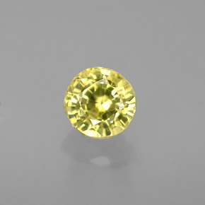 Granate grosularia amarillo natural de 0,60 ct, corte redondo, VS