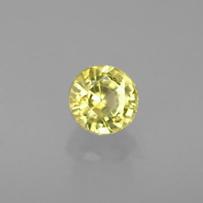 Granate grosularia amarillo natural de 0,60 ct, corte redondo, VS