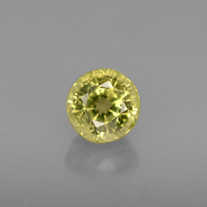Granate grosularia amarillo natural de 0,75 ct, corte redondo, VS-SI