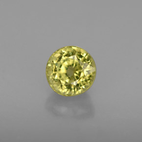 Granate grosularia amarillo natural de 0,75 ct, corte redondo, VS-SI