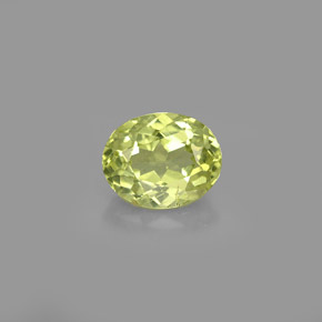 Granate grosularia verde natural de 0,91 ct, corte óvalo, VVS