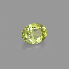 Granate grosularia verde natural de 0,91 ct, corte óvalo, VVS