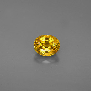 Granate grosularia amarillo natural de 0,73 ct, corte óvalo, VVS-VS