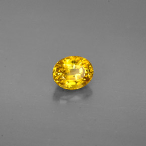 Granate grosularia amarillo natural de 0,73 ct, corte óvalo, VVS-VS