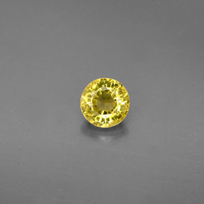 Granate grosularia amarillo natural de 0,61 ct, corte redondo, VS