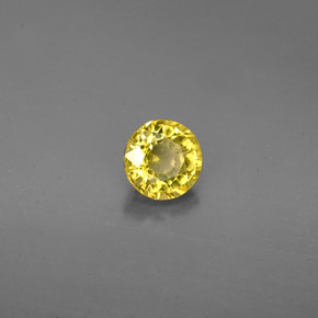 Granate grosularia amarillo natural de 0,61 ct, corte redondo, VS