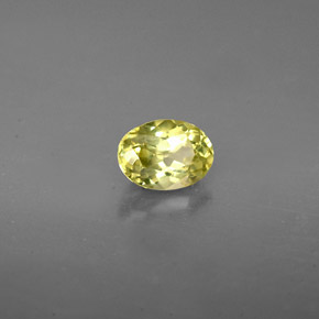 Granate grosularia verde natural de 0,71 ct, corte óvalo, VVS-VS