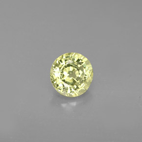 Granate grosularia amarillo natural de 0,58 ct, corte redondo, VS-SI