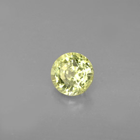 Granate grosularia amarillo natural de 0,58 ct, corte redondo, VS-SI
